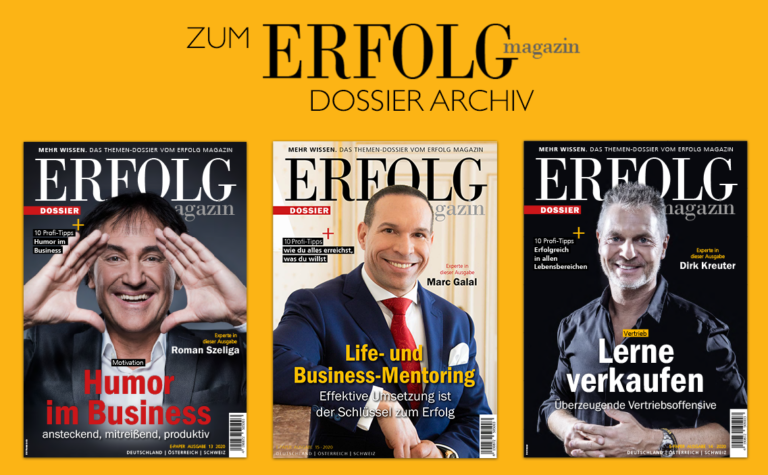 ERFOLG Magazin 01/2021 Printausgabe ERFOLG Magazin