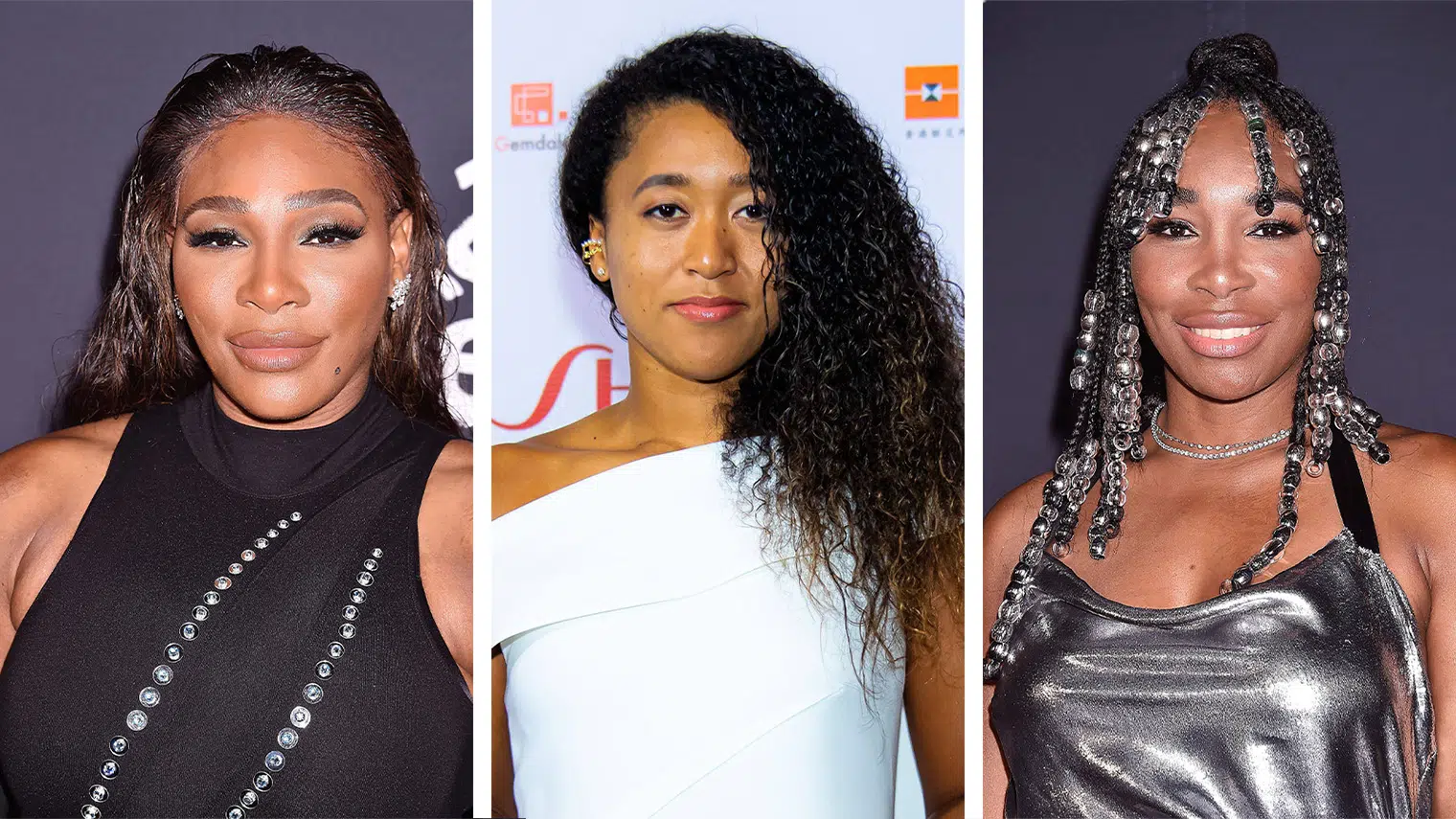 Athletinnen Serena Williams, Naomi Osaka und Venus Williams