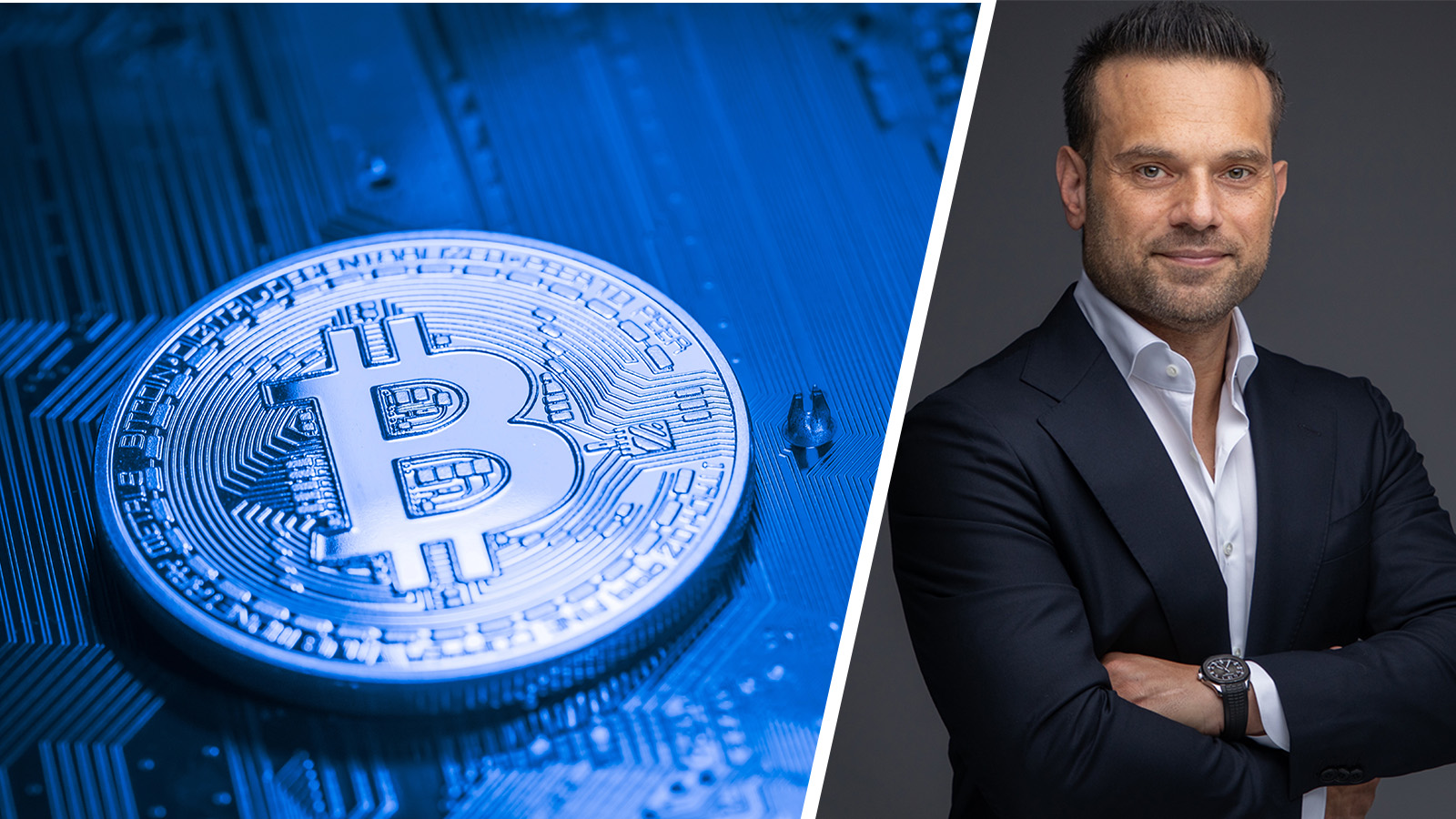 Bitcoin (Links), Ferhat Kacmaz (rechts)