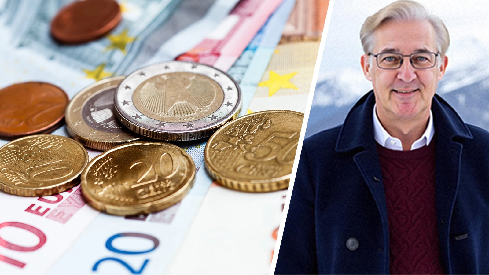 Splitbild: Bargeld links, Uwe Rembor rechts