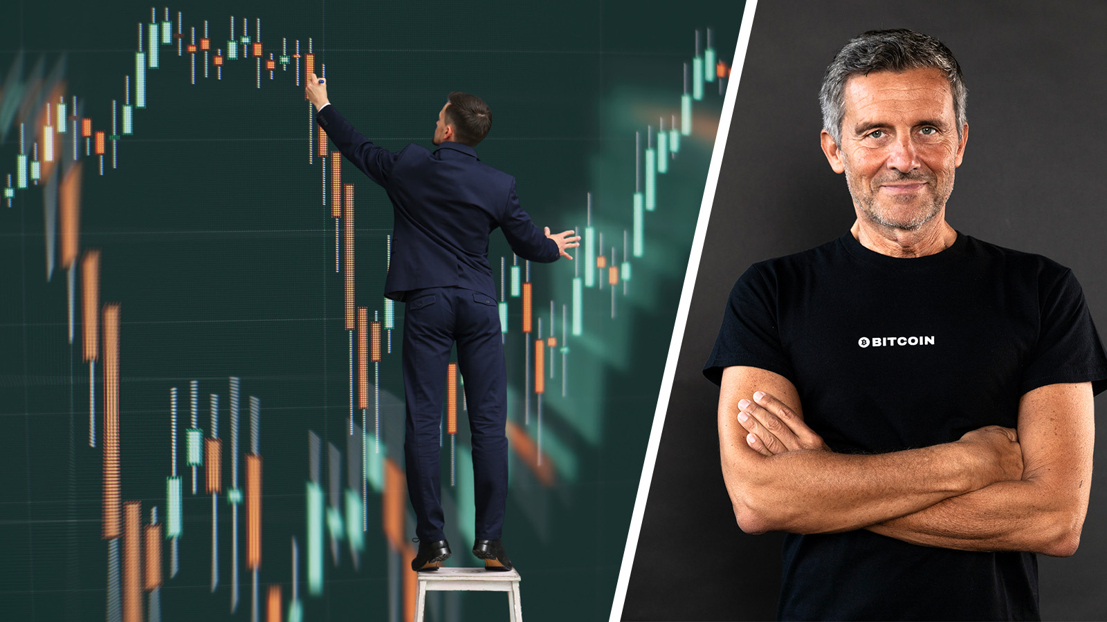 Börsenkurse (links), Christian Karl (rechts)