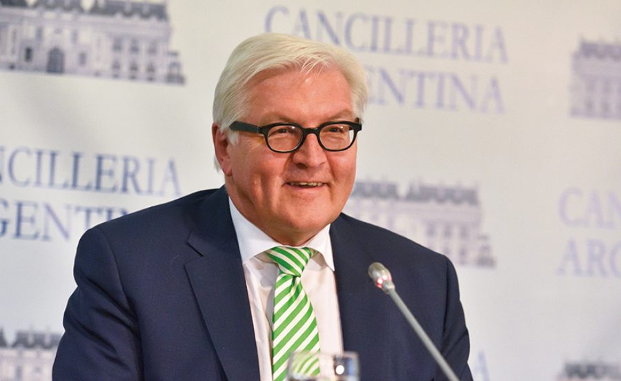 Frank-Walter Steinmeier during a press conference