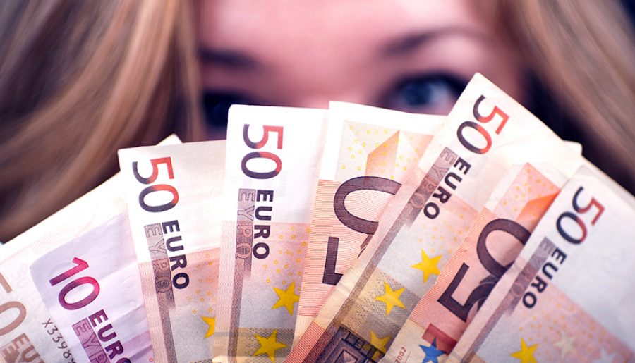 Woman with Euros